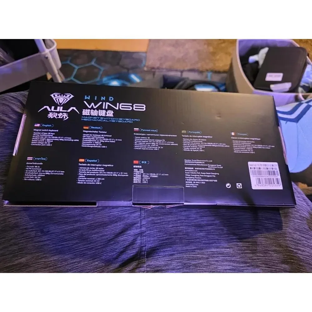 Aula Win68 He Max Edition Dark Grey + Grey Wing Magnetic Switch Gaming Keyboard